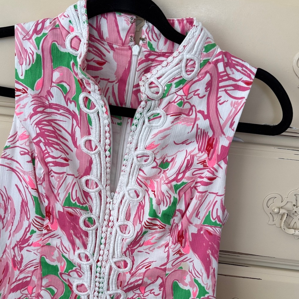 Lilly Pulitzer Pink and Green Midi Dress